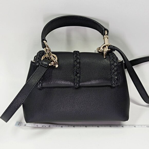 Chloe Penelope Women's Braid Detail Mini Shoulder Bag in Black (MSRP $2,090) - Picture 4 of 11